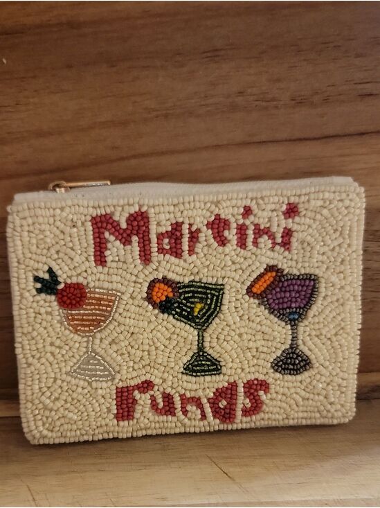 Handbags - Martini Funds beaded coin purse